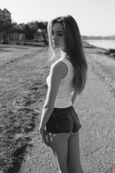 young beautiful girl posing photo