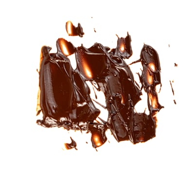 Chocolate spread isolated on white background photo
