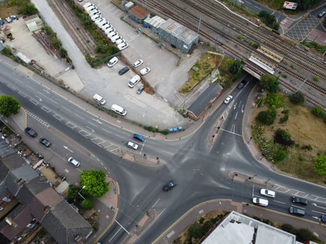 Gorgeous Aerial View of Central Luton City of England UK, City Centre of London Luton photo