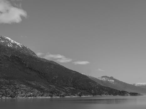 Scenic norway at spring time photo