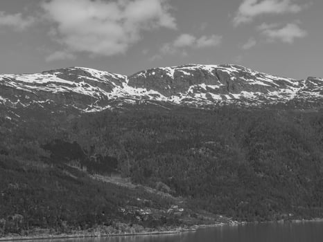 Scenic norway at spring time photo