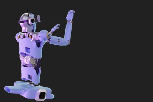 Robot metaverse VR avatar reality game virtual reality of people blockchain technology investment, business lifestyle virtual reality vr world connection cyber avatar metaverse people 2022 3D RENDER photo