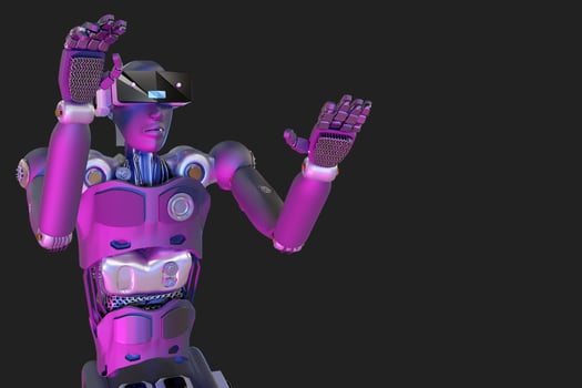 Robot metaverse VR avatar reality game virtual reality of people blockchain technology investment, business lifestyle virtual reality vr world connection cyber avatar metaverse people 2022 3D RENDER photo