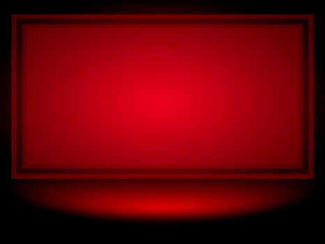 Abstract smooth red studio room background used for product display, banner, template photo