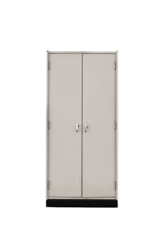 Steel filing cabinet isolated. photo