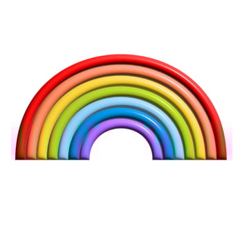illustration of a bright rainbow for design, printing, social networks, websites. photo