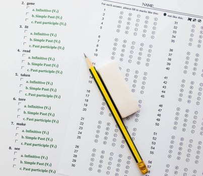 english exercise and answer sheet photo