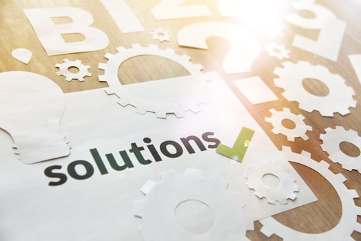 Education solutions. Concept for distance education, training and courses, university, science, choice of profession, specialization. photo