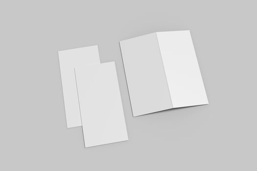 blank Bifold dl flyer mockup photo