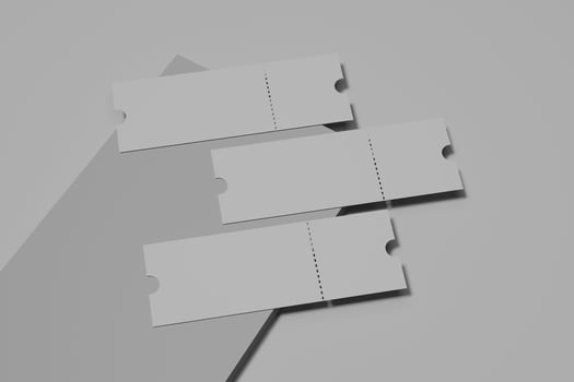 blank ticket mockup photo