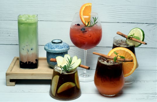 Drink set with coffee photo