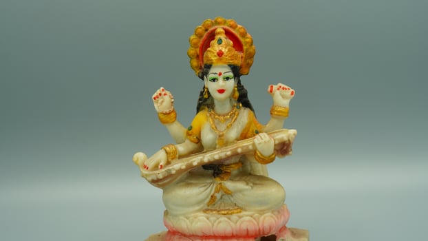 hindu god saraswati mata image hd on white background photo