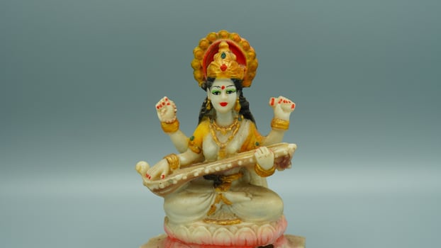 indian hindu god saraswati mata image hd on white background photo