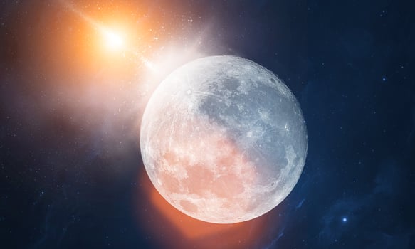 The Moon and deep space photo
