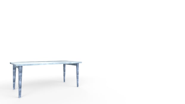 ice table isolated on white background photo