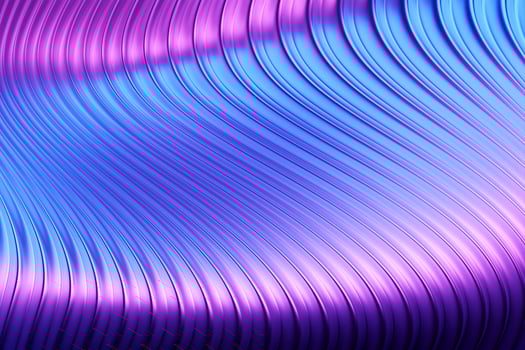 Geometric stripes similar to waves. Abstract   blue and pink glowing crossing lines pattern. 3d illustration photo