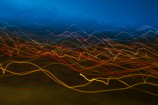 Different light painting photography color abstractions of light. curves and waves of neon light against black background photo