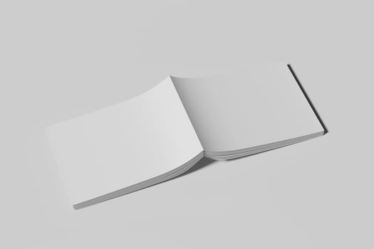 blank A4 landscape magazine photo