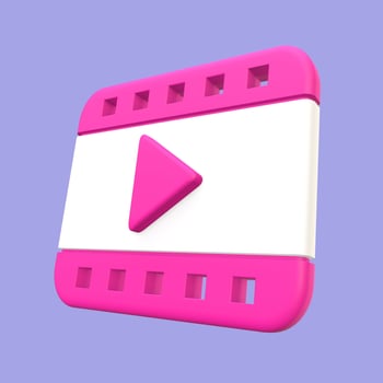 Stylized 3D Illustration of Movie Icon photo