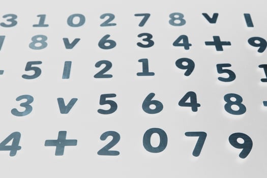 Background or texture of numbers. Finance data concept. Mathematic. Seamless pattern with numbers. Finance concept. photo