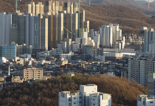 Apartment Landscape in Seoul, Korea photo
