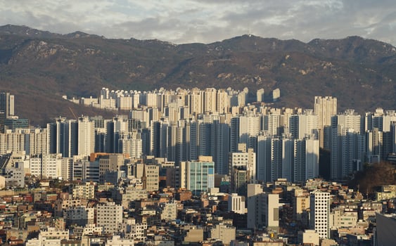 Apartment Landscape in Seoul, Korea photo