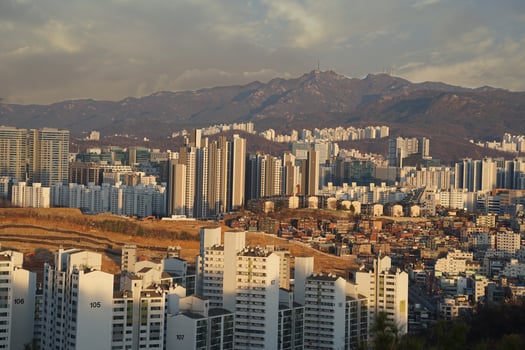 Apartment Landscape in Seoul, Korea photo