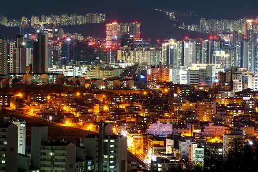 Night view around Guro-gu, Seoul photo