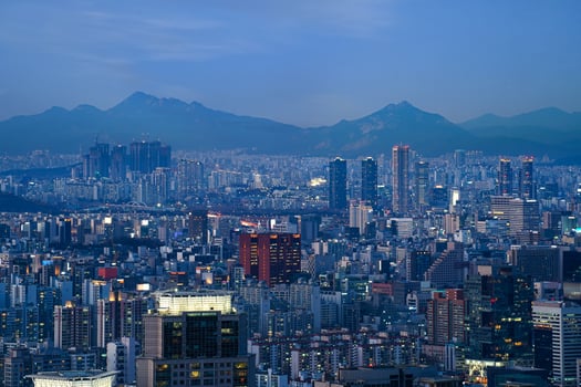 the night view of the city photo