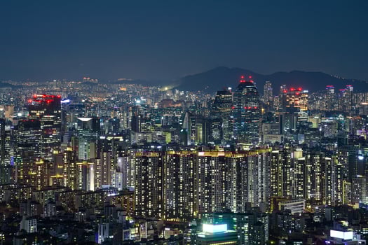 the night view of the city photo
