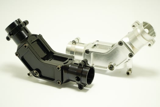 Aluminum Machined Parts by CNC Machine,Anodize Aluminum.Metal parts, milling industry,engineering design concept photo