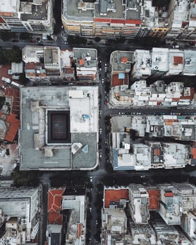 Bird's eye view of the Greek city of The saloniki. photo