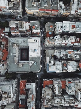 Bird's eye view of the Greek city of The saloniki. photo