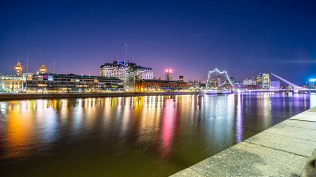 the skyline of Puerto Madero in Buenos Aires, Argentina. photo