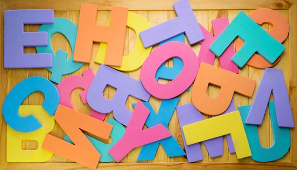 colorful english letters photo