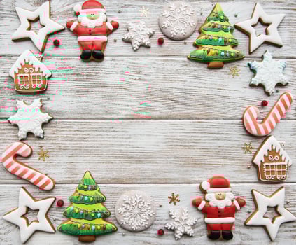 Christmas homemade gingerbread cookies photo