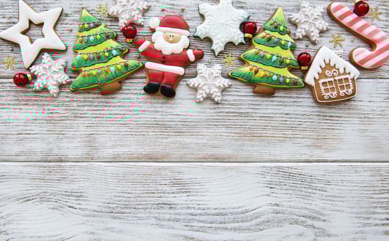 Christmas homemade gingerbread cookies photo