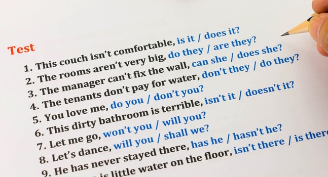 enhglish test sheet photo