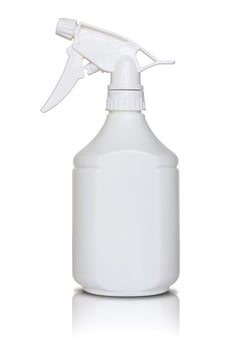 white spray bottle isolated on white photo