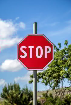 Stop sign detail photo