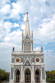 Nativity of Our Lady Cathedral is a catholic church in Samut Songkhram province, Thailand.The church is a public place in Thailand where people with religious beliefs come together to perform rituals. photo