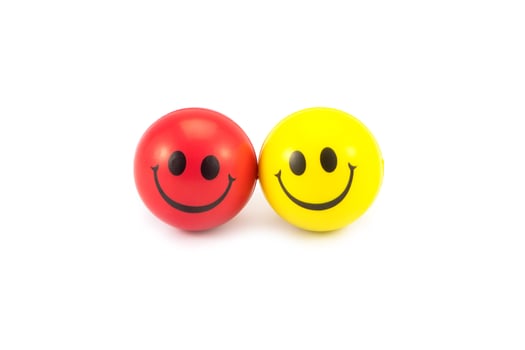 stress ball on white background photo