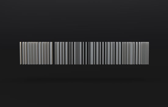 3d barcode on dark background photo