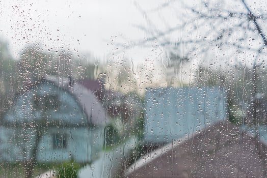 Rain drops on a window glass. Abstract background texture. photo