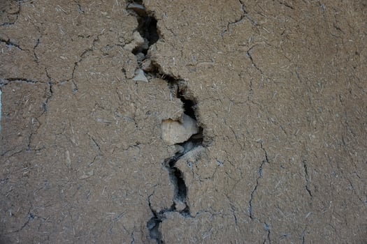 Cracked wall for background. Vintage Building photo
