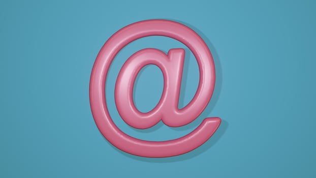 3D image of email sign. photo