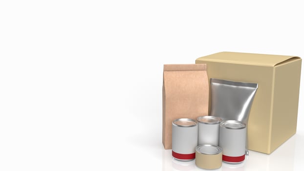 The food package on white background  3d rendering photo