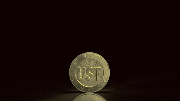 The ust coin for business or cryptocurrency concept 3d rendering photo