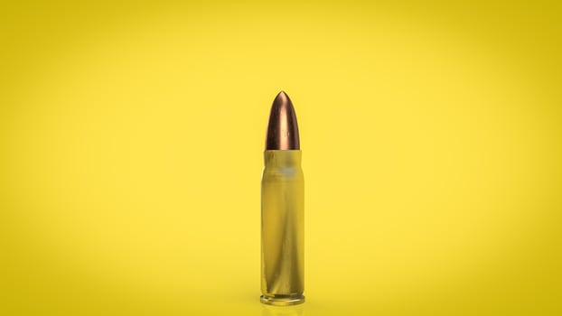 The bullet on yellow background for creative concept 3d rendering photo
