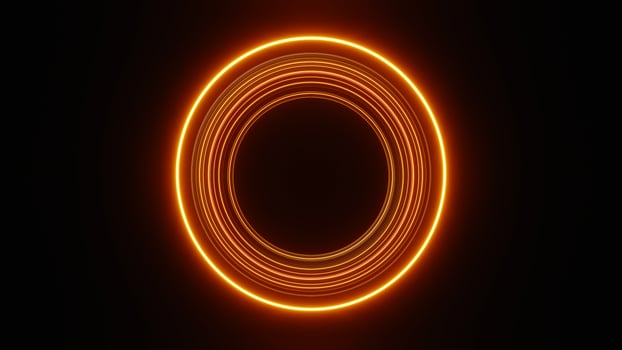 3d render of illuminated neon and light glowing on dark scene. Speed light moving lines. Abstract simple Colorful lighting neon background. photo